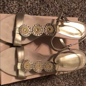 Gold Sandals size 9